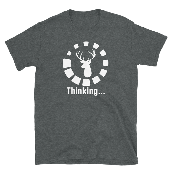 Funny Deer Hunting Hunter Thinking Head T-Shirt S-3XL