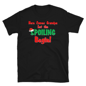 Christmas Spoiling Grandpa T-Shirt S-3XL