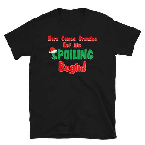 Christmas Spoiling Grandpa T-Shirt S-3XL