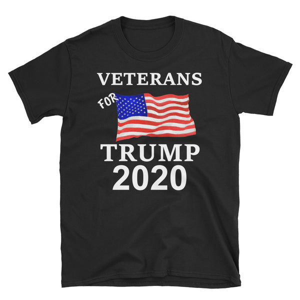 Re-Elect Trump 2020 Veterans for Trump Flag T-Shirt S-3XL