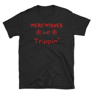 Halloween Trick Treat Werewolves Tripping T-Shirt S-3XL