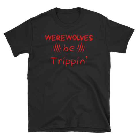 Halloween Trick Treat Werewolves Tripping T-Shirt S-3XL