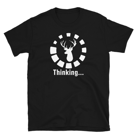 Funny Deer Hunting Hunter Thinking Head T-Shirt S-3XL