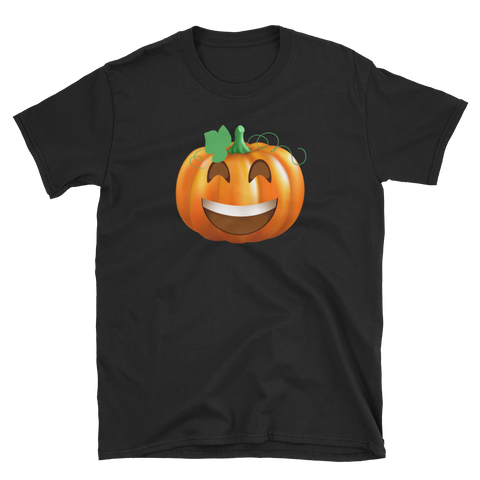 Halloween Pumpkin Emoji Laugh T-Shirt S-3XL