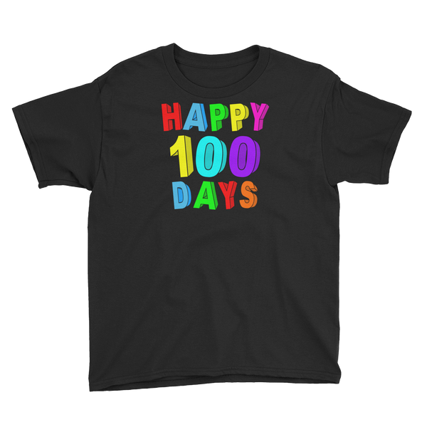 100 Days Of School Happy T-Shirt Youth XS-XL