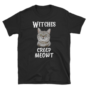 Halloween Trick Treat Cat Witches Creep Meowt T-Shirt S-3XL