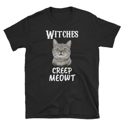 Halloween Trick Treat Cat Witches Creep Meowt T-Shirt S-3XL