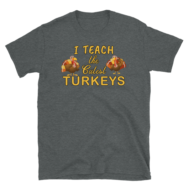 Teacher Thanksgiving Teach Turkeys T-Shirt S-3XL