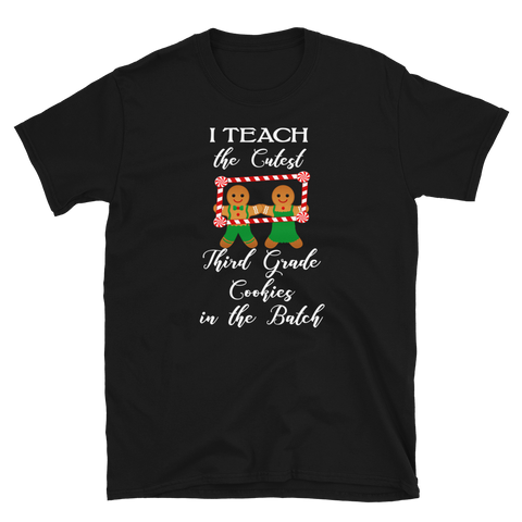 Christmas Third Grade Teacher Teach Cookies T-Shirt S-3XL