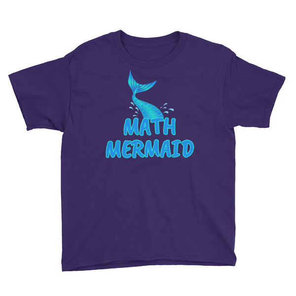 Back To School Math Mermaid T-Shirt Youth XS-XL
