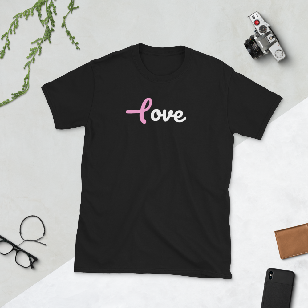 Breast Cancer Awareness Survivor Love Ribbon T-Shirt S-3XL