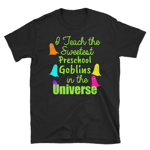 Halloween Preschool Teacher Sweetest Goblins T-Shirt S-3XL