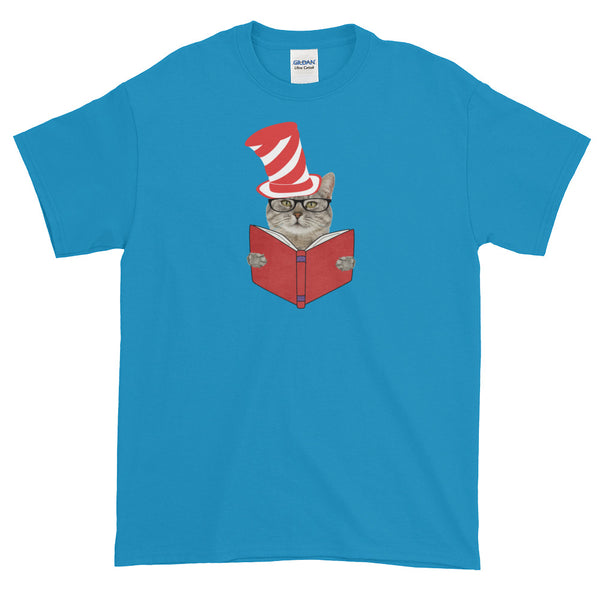 Reading Cat Book Short-Sleeve T-Shirt