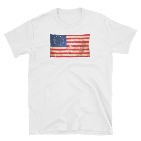 Betsy Ross American Flag Distressed T-Shirt S-3XL