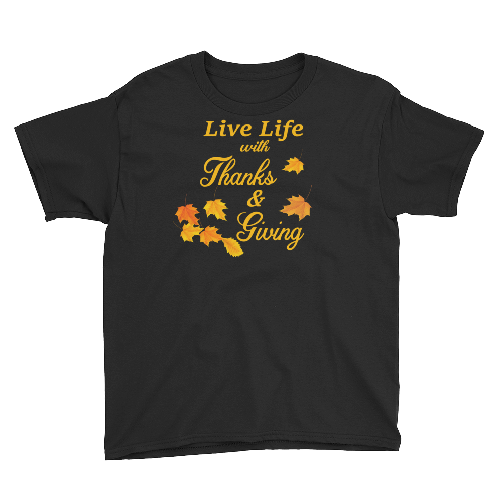 Thanksgiving Gratitude Giving T-Shirt Youth XS-XL
