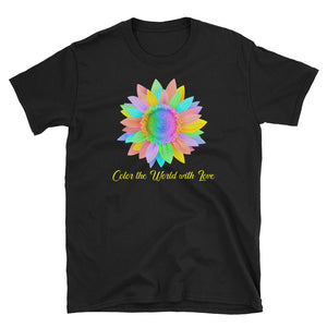 Sunflower Rainbow Love T-Shirt S-3XL