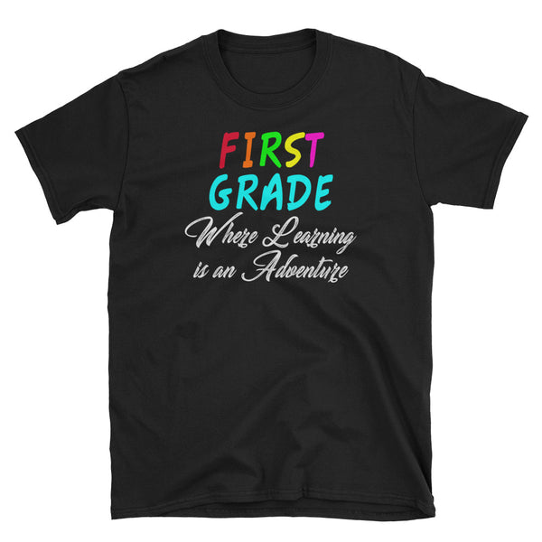 Back To School First Grade Adventure Teacher T-Shirt S-3XL