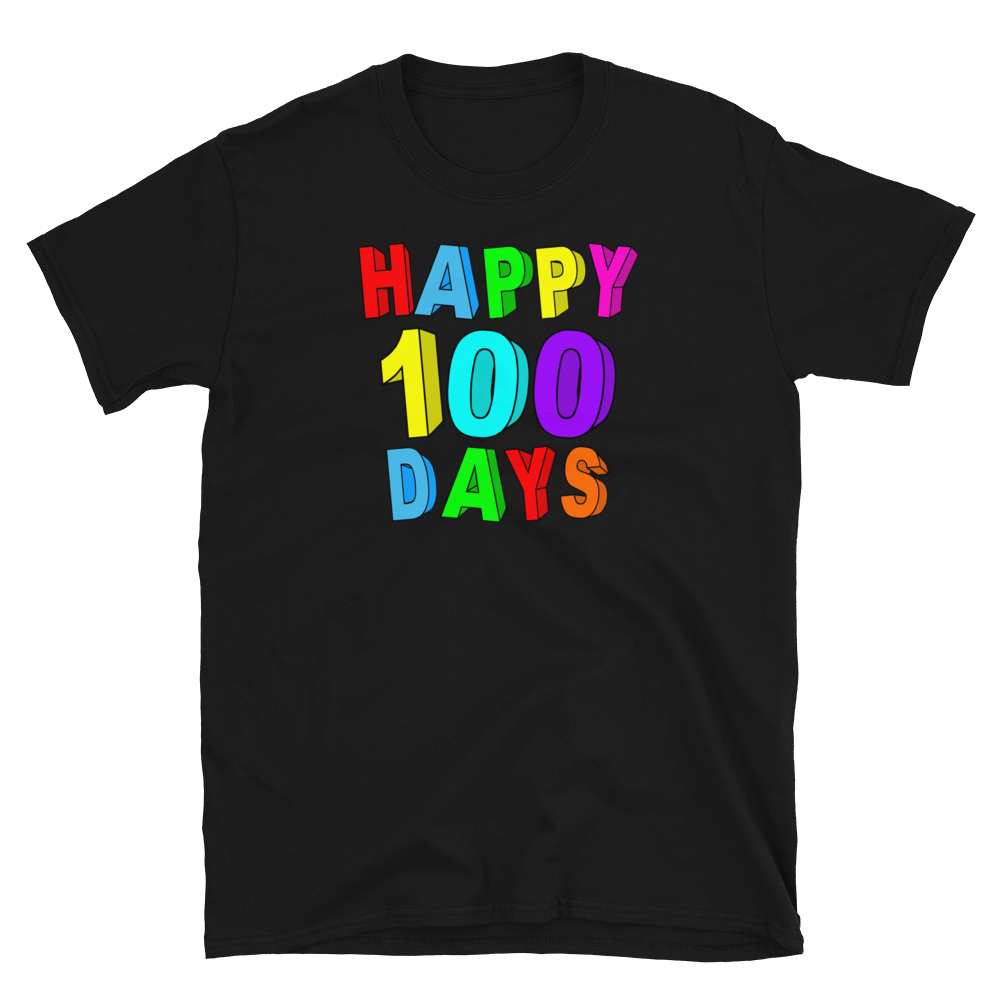 100 Days Of School Happy T-Shirt S-3XL