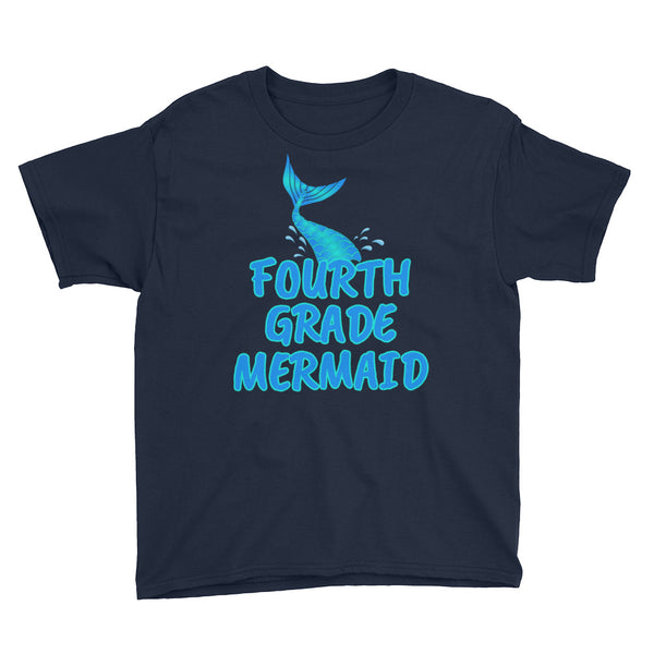 Back To School Fourth Grade Mermaid T-Shirt Youth XS-XL