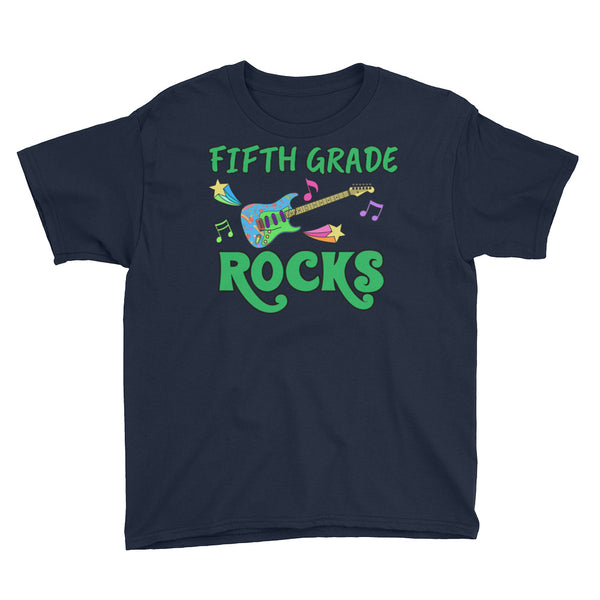 Back To School Fifth Grade Rocks T-Shirt Youth XS-XL