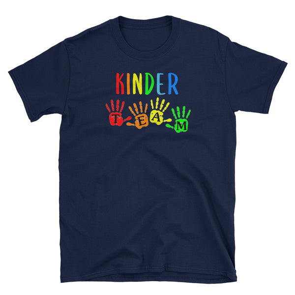 Back To School Kinder Teacher Team Handprints T-Shirt S-3XL