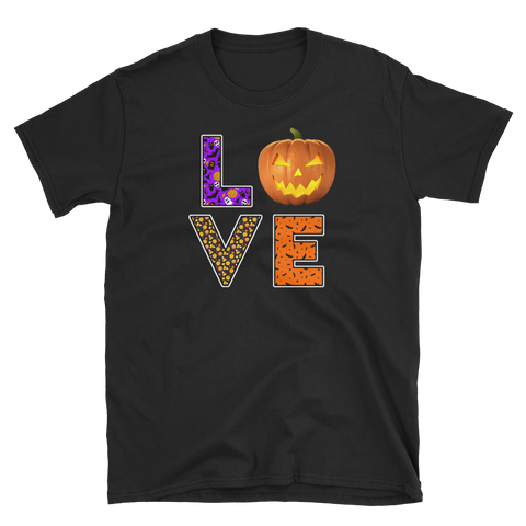 Halloween Trick Treat Love Halloween Pattern T-Shirt S-3XL