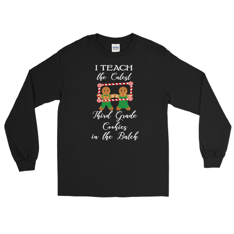 Christmas Third Grade Teacher Teach Cookies T-Shirt S-5XL