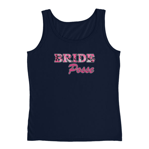 Bride Posse Country Wedding Bachelorette Party Camouflage Tank S-2XL