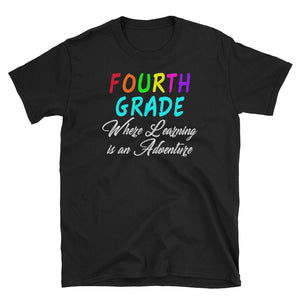 Back To School Fourth Grade Adventure Teacher T-Shirt S-3XL