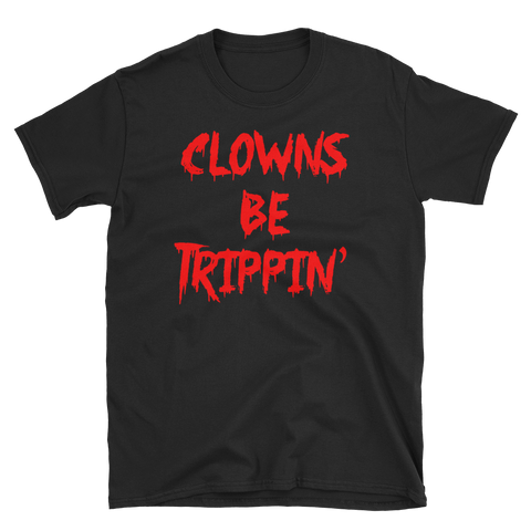 Halloween Trick Treat Clowns Tripping T-Shirt S-3XL